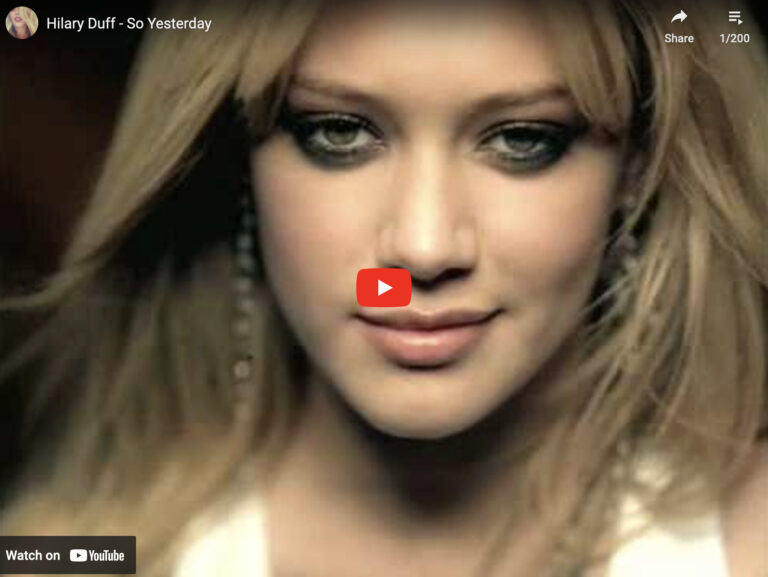 SO YESTERDAY – HILARY DUFF