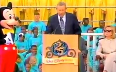 ROY E. DISNEY READS HIS FATHER’S SPEECH AT 25TH ANNIVERSARY OF WALT DISNEY WORLD