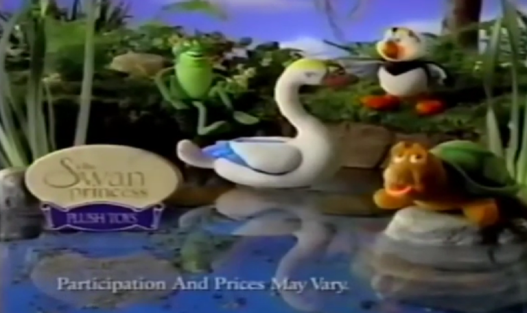 1994 SIZZLER THE SWAN PRINCESS PLUSH TOYS COMMERCIAL