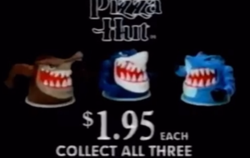 90’S PIZZA HUT STREET SHARK CUP TOPPERS COMMERCIAL