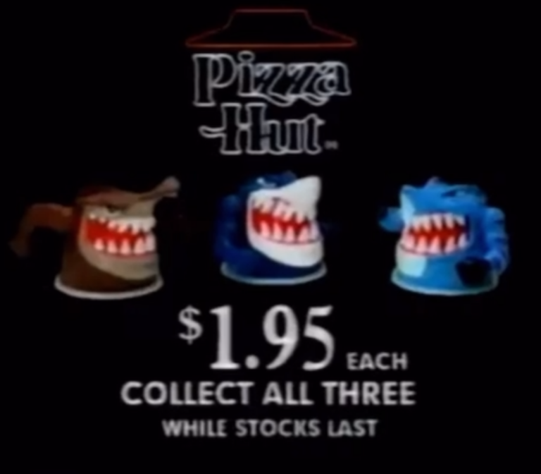 90’S PIZZA HUT STREET SHARK CUP TOPPERS COMMERCIAL