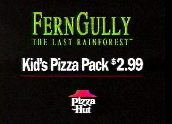 90’s PIZZA HUT – FERNGULLY KIDS PIZZA PACK COMMERCIAL