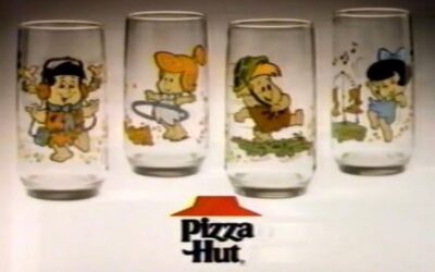 90’s PIZZA HUT – FLINTSTONES KIDS GLASS COMMERCIAL