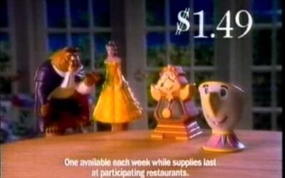 90’s PIZZA HUT – BEAUTY AND THE BEAST HAND PUPPET TOY COMMERCIAL