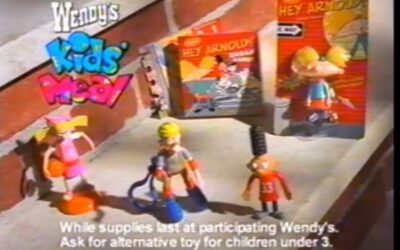 90’S WENDY’S KIDS MEAL W/ HEY ARNOLD TOYS COMMERCIAL