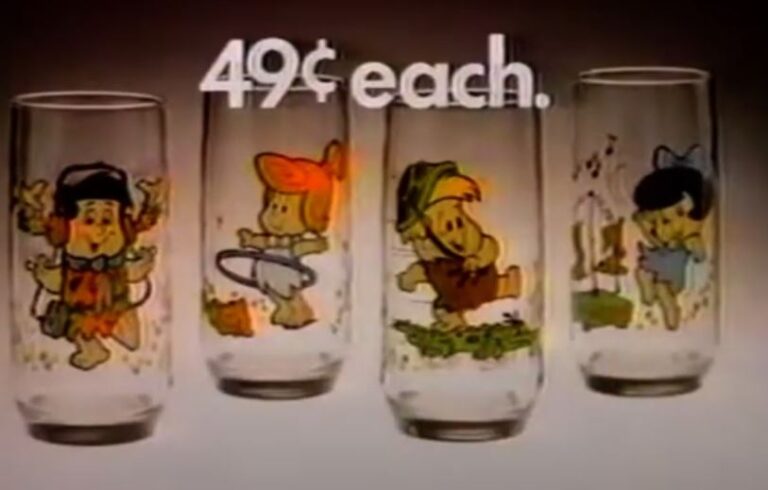 90’s PIZZA HUT – FLINTSTONES KIDS GLASS COMMERCIAL