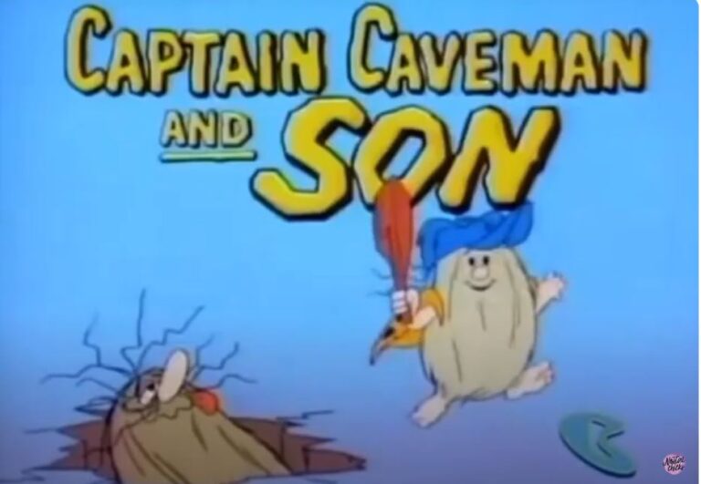 80’S CARTOON – CAPTAIN CAVEMAN & SON INTRO SCENE