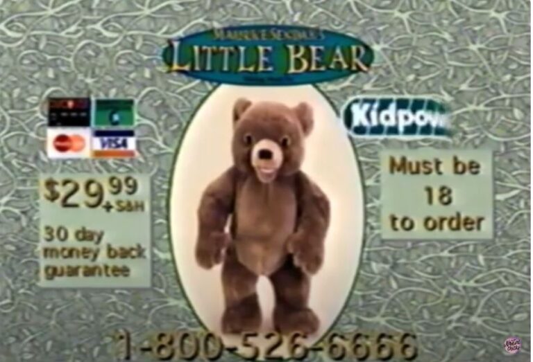 1995 LITTLE BEAR TALKING PLUSH TOY COMMERCIAL